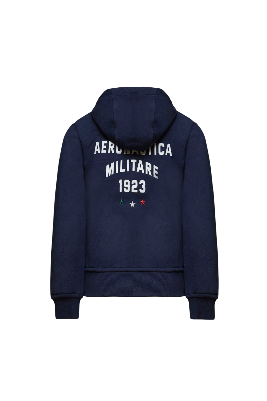 Aeronautica Militare felpa con zip e cappuccio blu 252FE0052A B08 AERONAUTICA MILITARE 