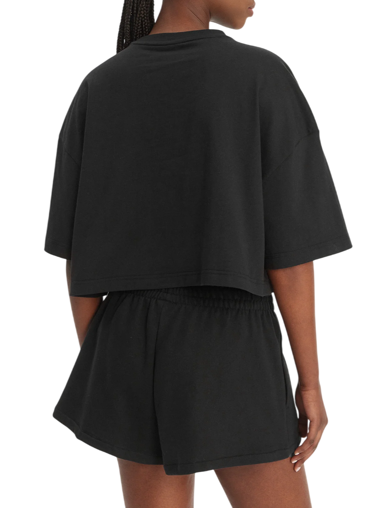 Calvin Klein Jeans T-shirt crop manica corta con logo nero LV047F828G UB1 Calvin Klein Jeans 