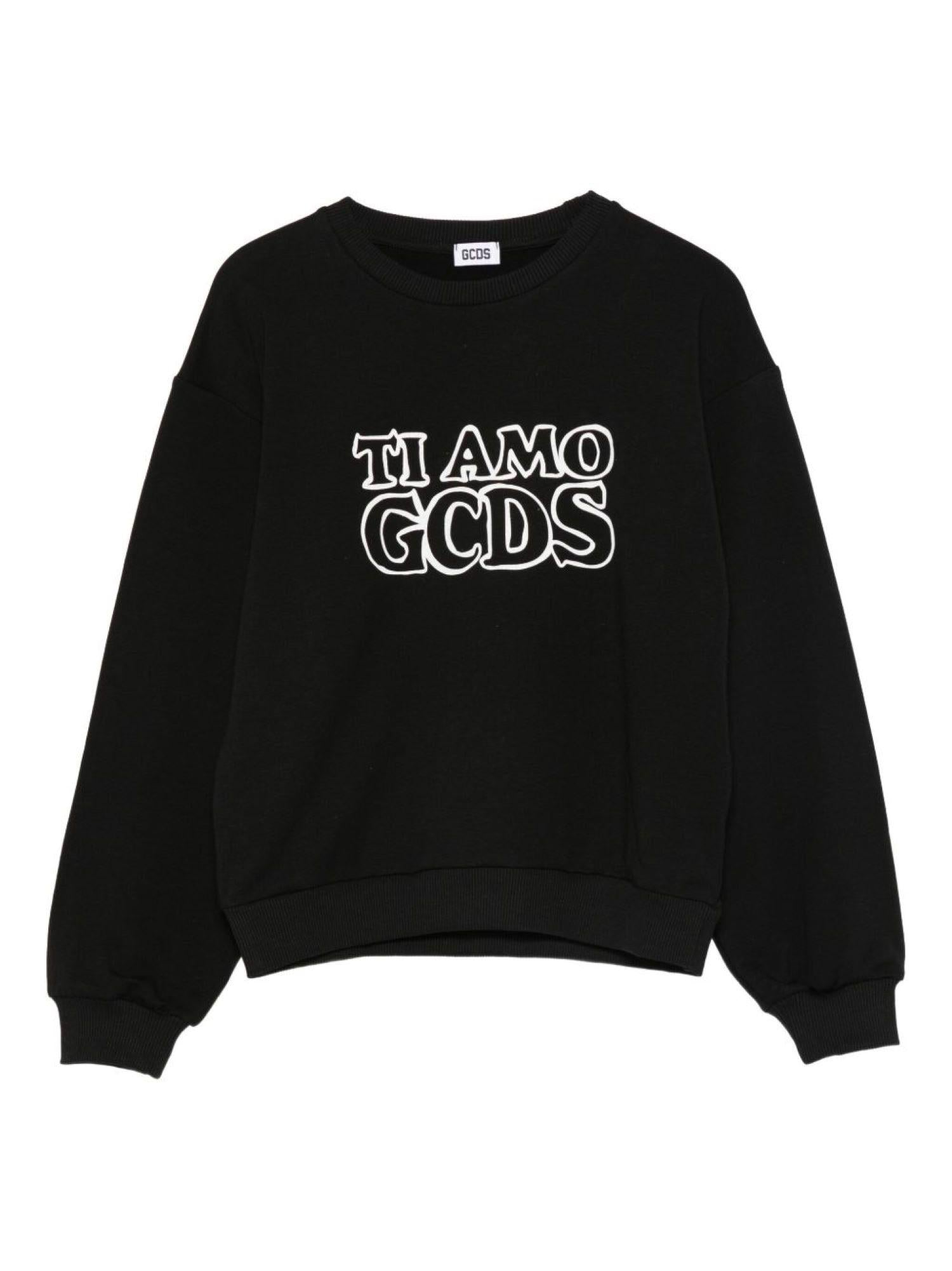 Gcds felpa bambina con logo nero B2JW1532BA5 BLACK GCDS 
