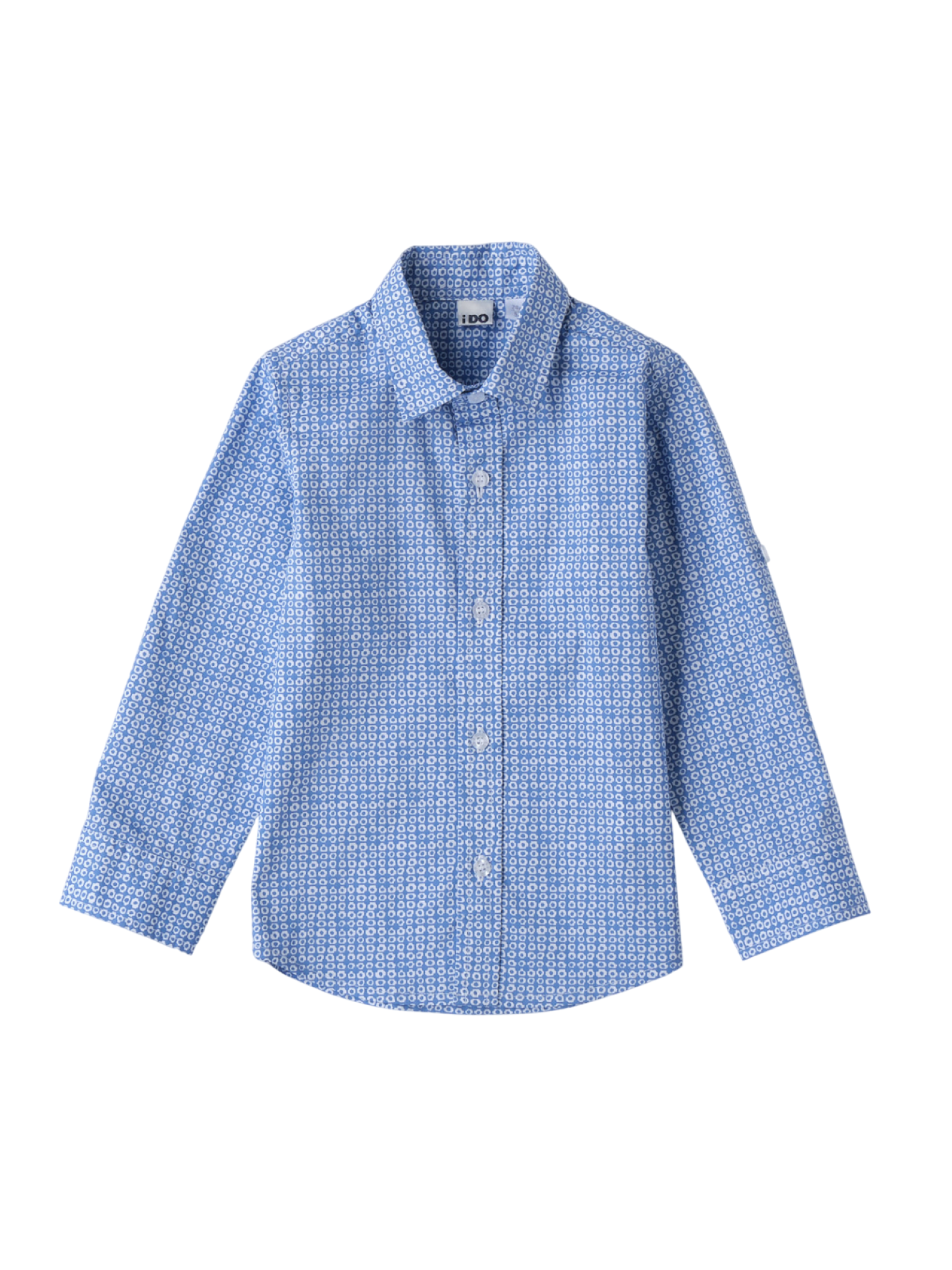 iDo camicia manica lunga in microfantasia blu 4B230 6BHB iDO 