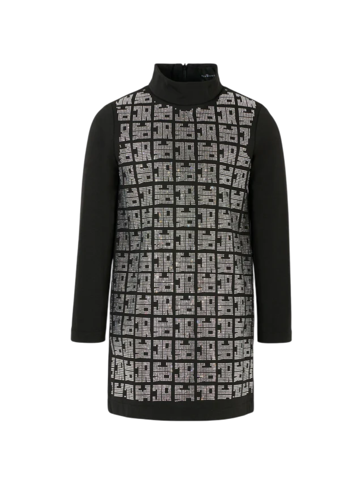John Richmond abito dolcevita Tasam con logo strass nero RGA25178VE BLACK John RICHMOND 