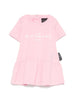 John Richmond abito manica corta Kloste con balza rosa