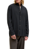 Jack&Jones camicia alla coreana misto lino nero