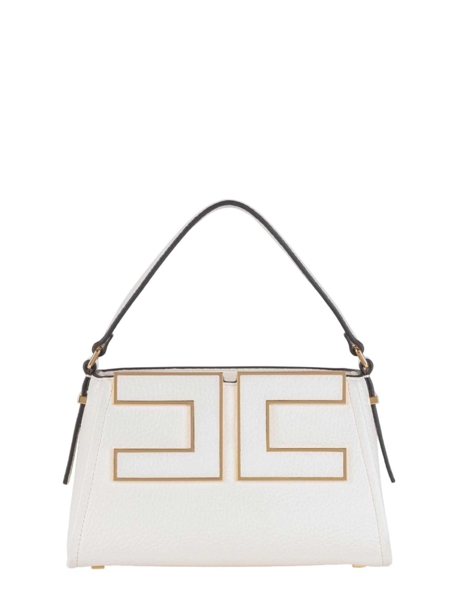 Elisabetta Franchi borsa in ecopelle con logo bianco latte BS36A56E2 DZ9 ELISABETTA FRANCHI 