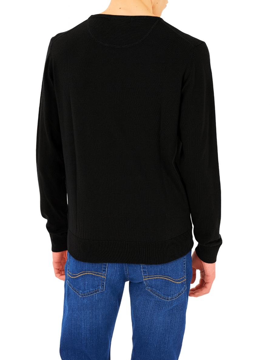 Yes Zee maglia girocollo uomo misto lana nero M863-HL00 0801 YES-ZEE 