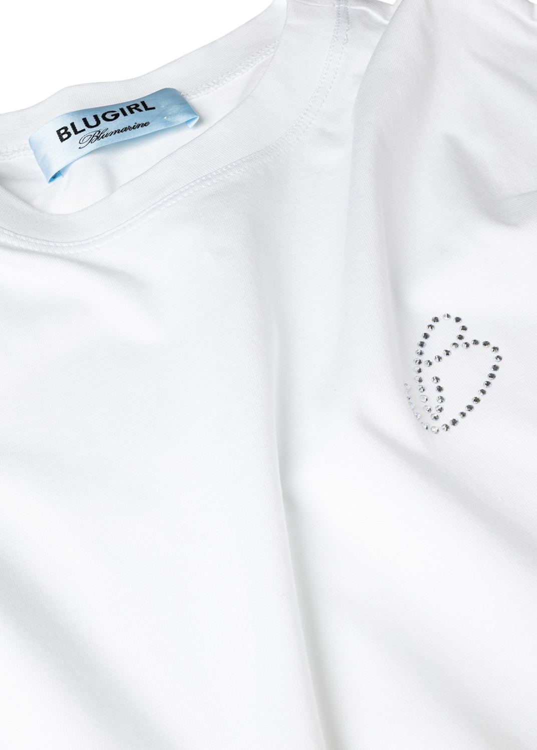 Blugirl T-shirt over donna con logo strass bianco RA6042J3841 11111 BLUGIRL 
