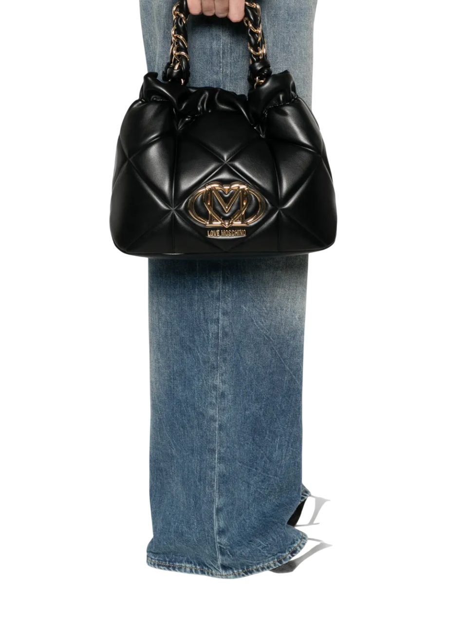 Love Moschino borsa a secchiello in ecopelle trapuntata nero JC4115PP1O-LC0 000 MOSCHINO LOVE 