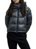 Blauer piumino donna Gloria con cappuccio antracite