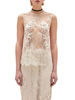 Blugirl top in pizzo con applicazioni floreali macramè beige