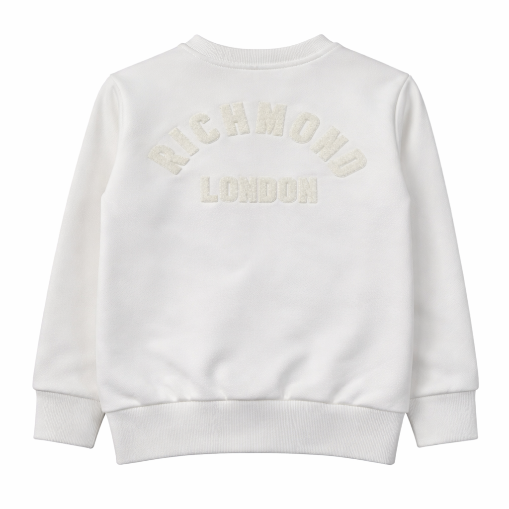 John Richmond felpa bambino Talai con logo furry panna RBP26189FE OFF-WHITE John RICHMOND 