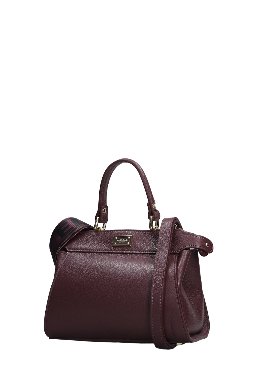 Marc Ellis borsa a mano Alabama in pelle trapuntata borgogna ALABAMA S DO BURGUNDY-GOLD MARC ELLIS 