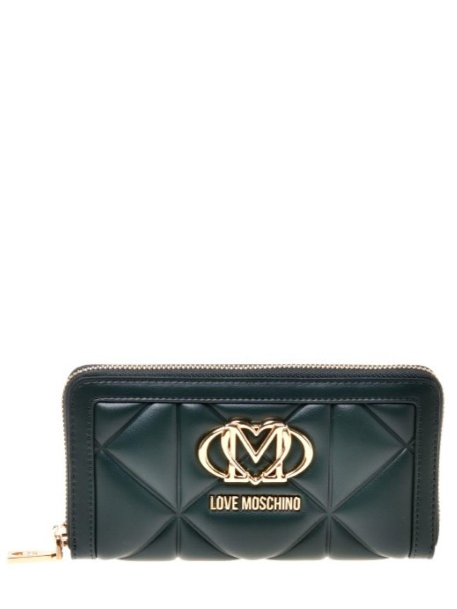 Love Moschino portafogli in ecopelle trapuntata verde JC5644PP0N-LC0 850 MOSCHINO LOVE 