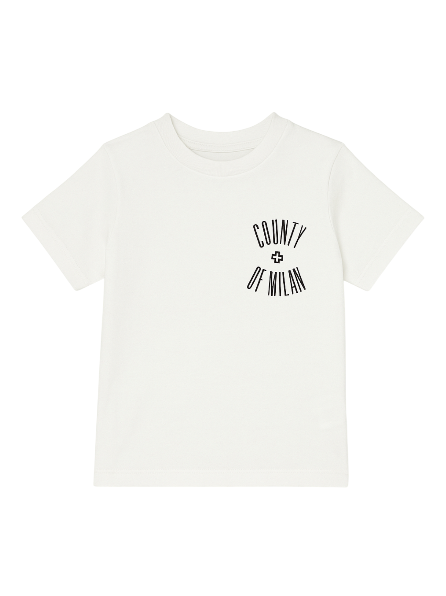 County of Milan T-shirt bambino con logo bianco latte F5CMJBTH043 002 COUNTY OF MILAN KIDS 