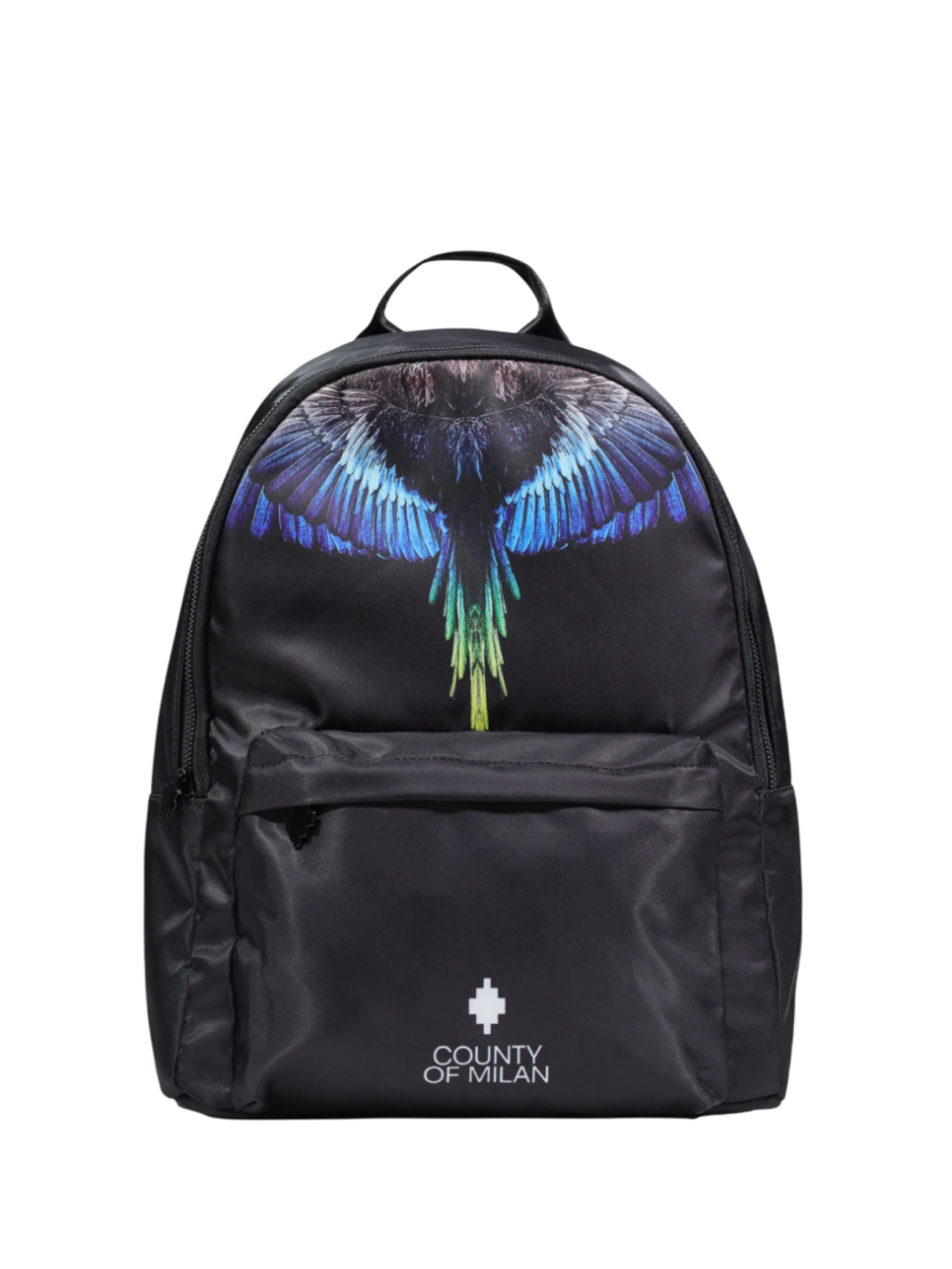 County of Milan zaino uomo in nylon con stampa iconica nero COMAS260309 BLACK-ROYAL WINGS COUNTY OF MILAN 
