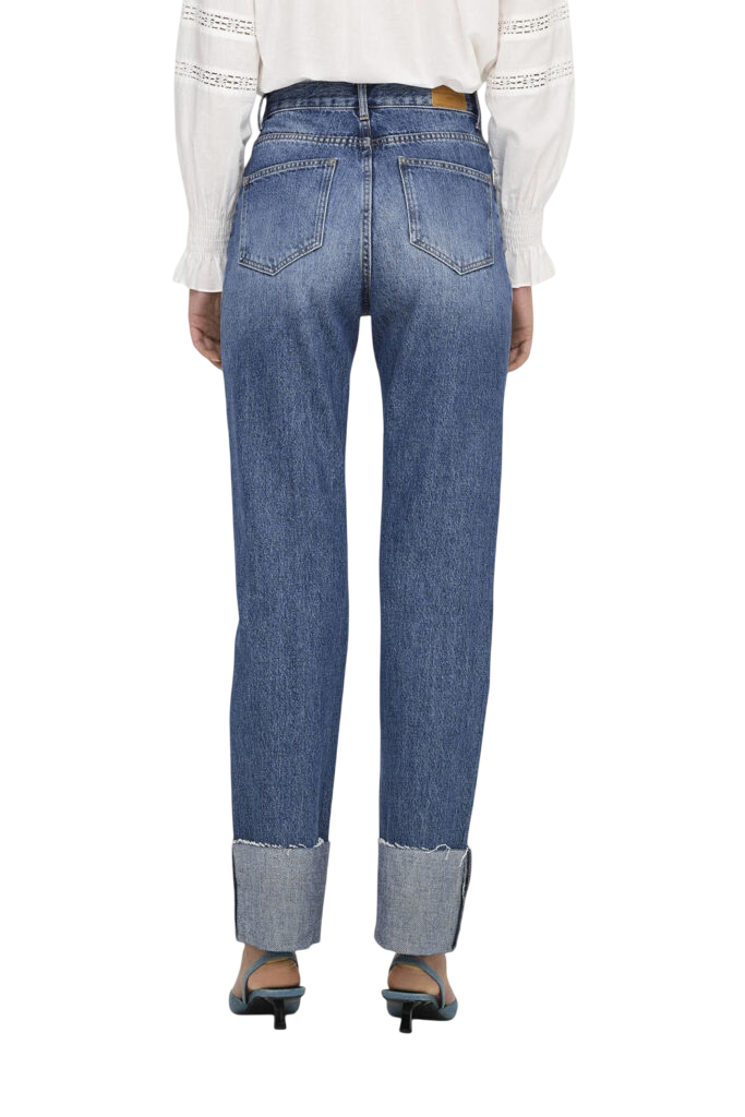 Only jeans gamba dritta a vita alta lavaggio blu scuro