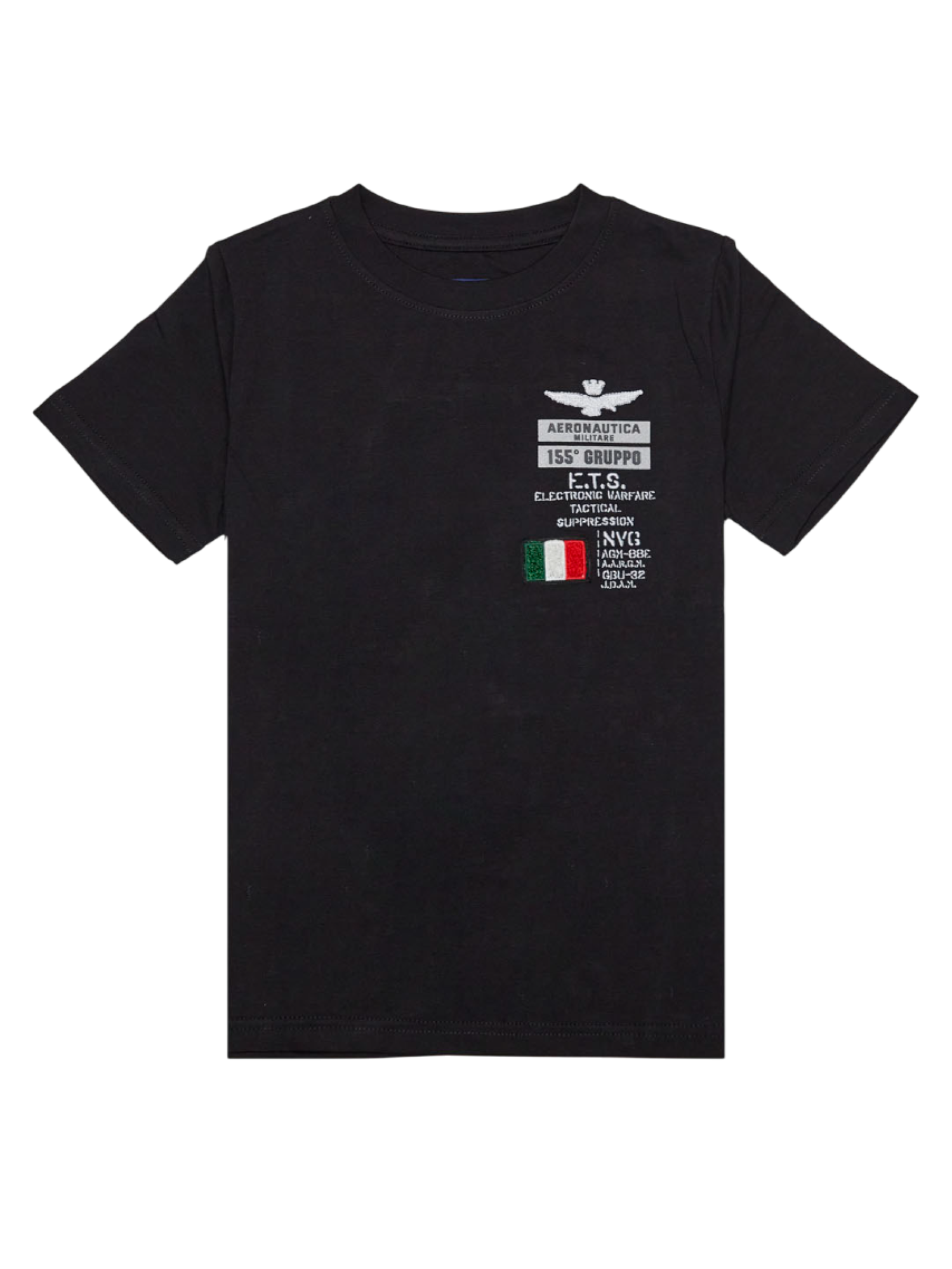 Aeronautica Militare T-shirt maniche corte in jersey nero 251TS0038A N01 AERONAUTICA MILITARE 