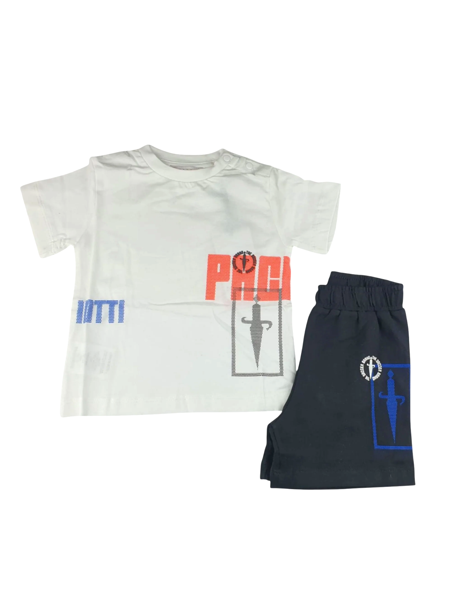 Cesare Paciotti completo T-shirt e bermuda con logo bianco nero COMP5115J BIANCO Cesare Paciotti 
