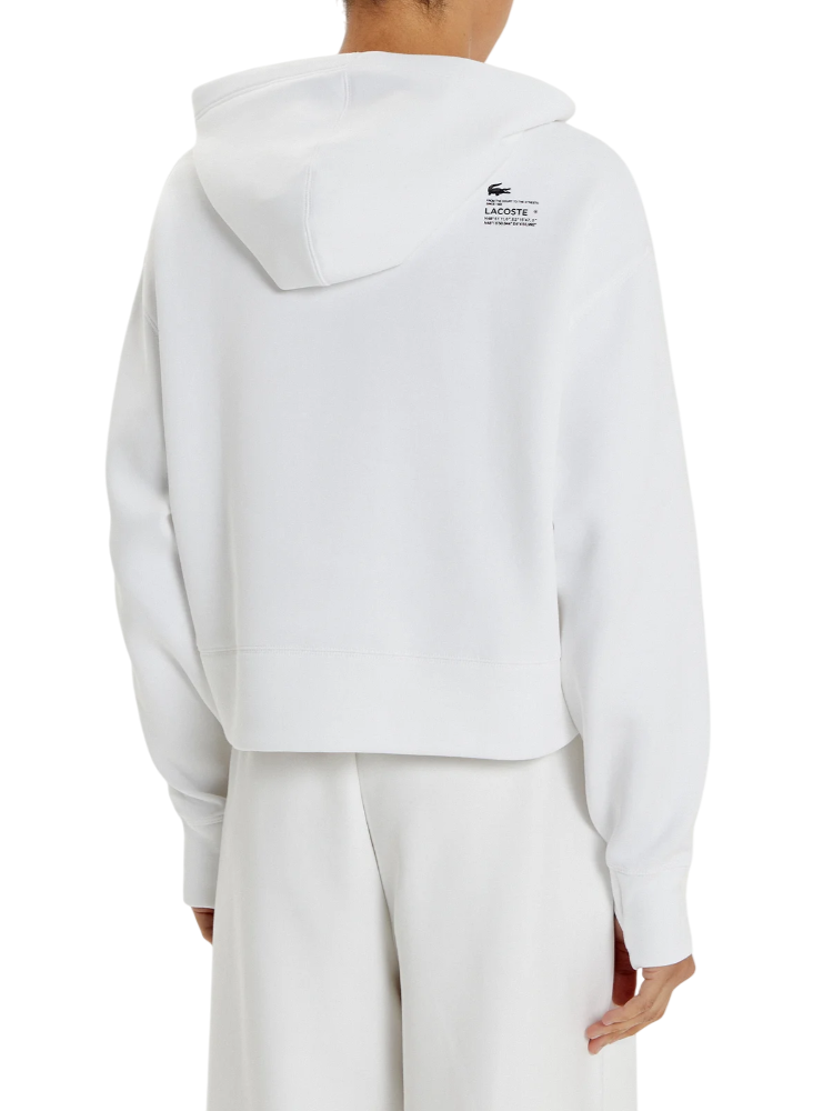 Lacoste felpa crop con cappuccio bianco SF0281 001 LACOSTE 