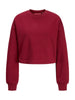 Jjxx felpa donna crop bordeaux