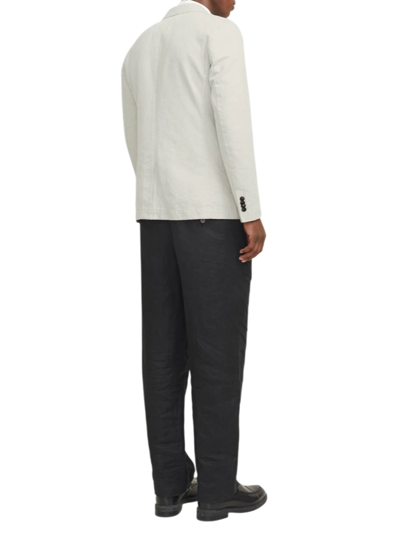 Jack&Jones giacca monopetto misto lino con tasche ecrù 12274256 SILVER LINING JACK&JONES 