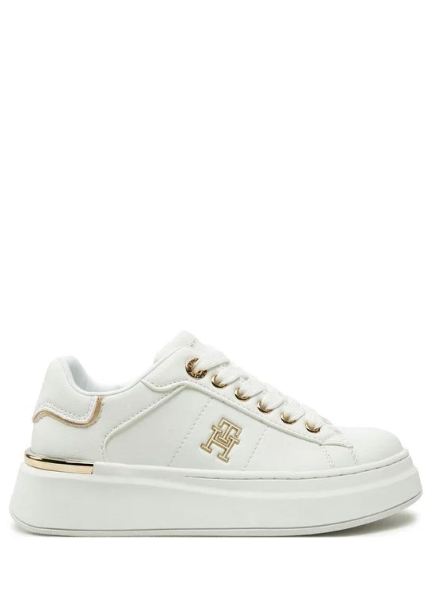 Tommy Hilfiger sneakers in ecopelle con logo bianco oro T3A9-33749-1355 100 Tommy Hilfiger 