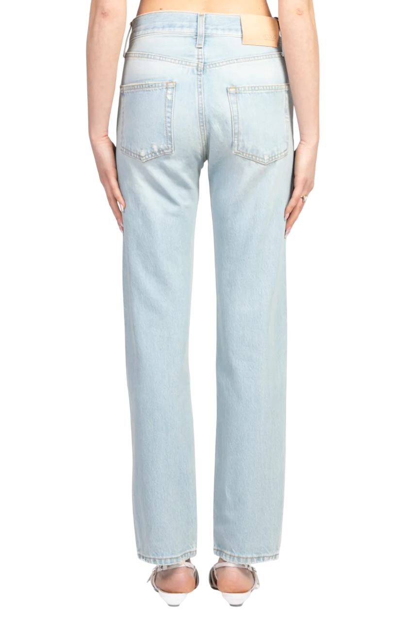 Vicolo jeans gamba dritta Zoe con bottoni gioiello lavaggio blu chiaro DD5095 LAV.CHIARO VICOLO 