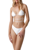 Me Fui bikini triangolo con laccetti e slip bianco