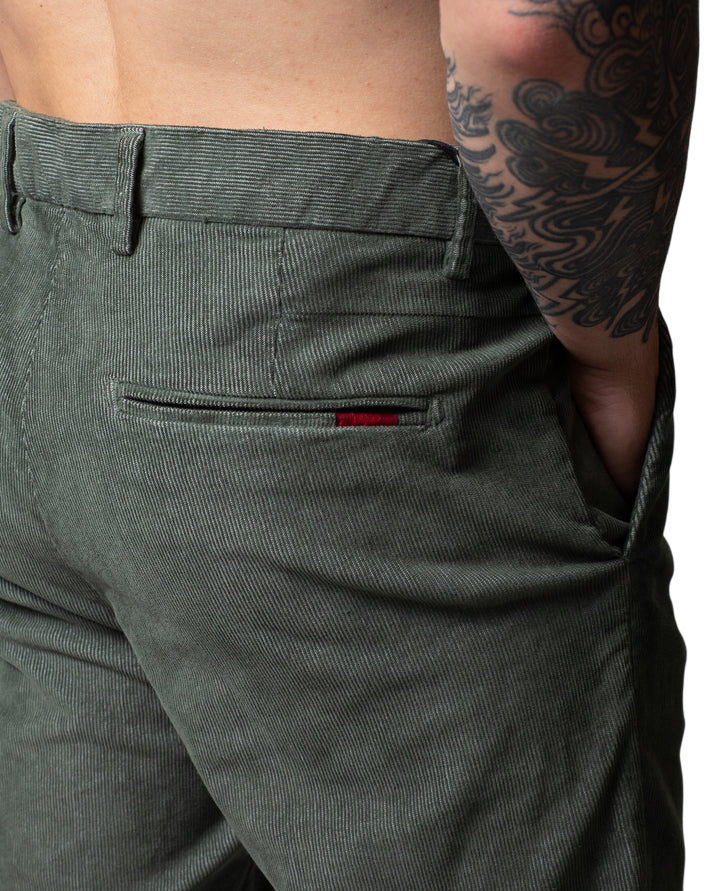 Liu Jo pantaloni uomo Lione in velluto millerighe verde QF5005T2684 90509 LIU JO 