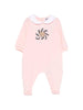 Moschino tutina neonata con piedini con orsetto rosa