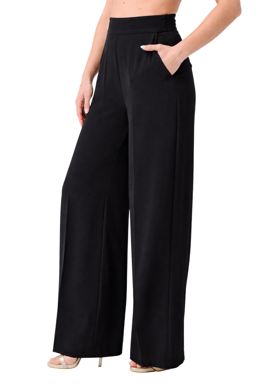 Silence pantaloni palazzo vita alta nero PA278UP BLACK SILENCE 