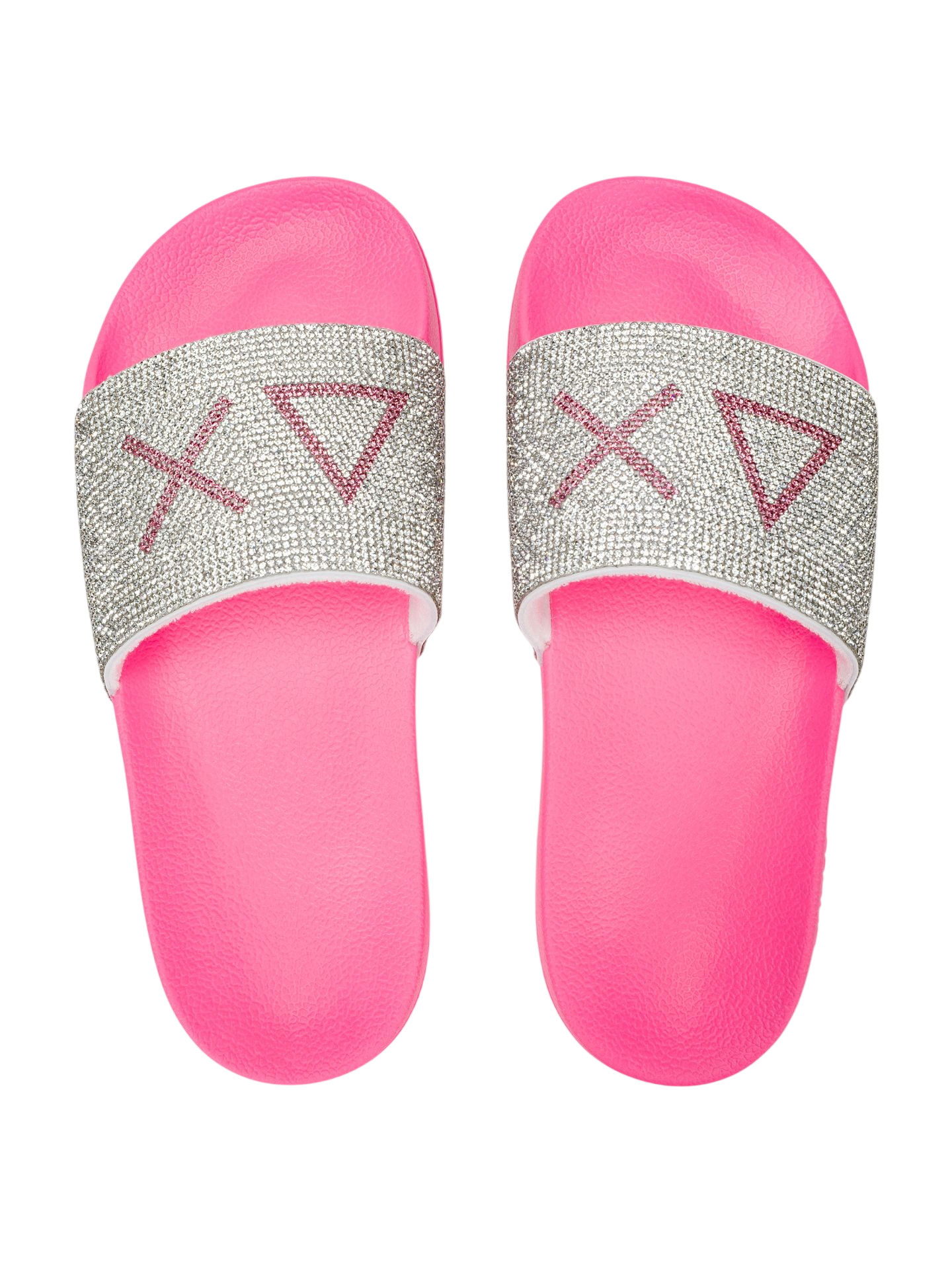 Sun68 ciabatte donna con logo e strass fucsia X36211 FUXIA FLUO SUN68 