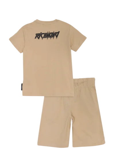 John Richmond completo in jersey T-shirt e bermuda beige RBP25134CJ BEIGE DARK John RICHMOND 