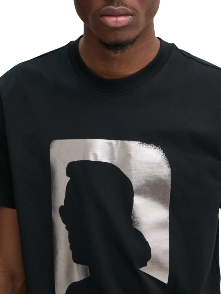 Karl Lagerfeld Jeans T-shirt maniche corte con stampa iconica nero A1M17052 999 KARL LAGERFELD 