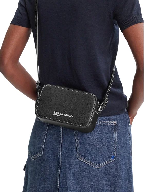 Karl Lagerfeld Jeans borsa a tracolla in ecopelle nero A3W30012 999 KARL LAGERFELD 