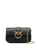 Pinko borsa a tracolla Love One Pocket in pelle con borchie nero oro