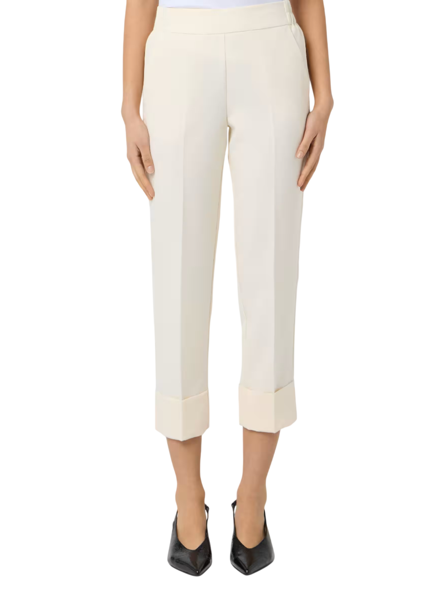 Sandro Ferrone pantaloni donna Furfantello crop panna S39XBFFURFANTELLOTEC ECRU Sandro FERRONE 