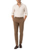 Le Braghe pantaloni uomo in cotone slim marrone