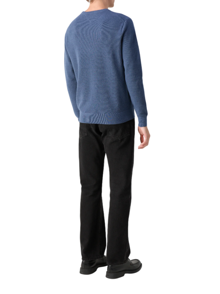 Tommy Hilfiger maglia girocollo in cotone blu MW0MW39999 DVI Tommy Hilfiger 