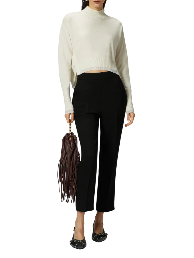 Pinko pantaloni a sigaretta Pollo vita alta nero 102861-A213 Z99 PINKO 