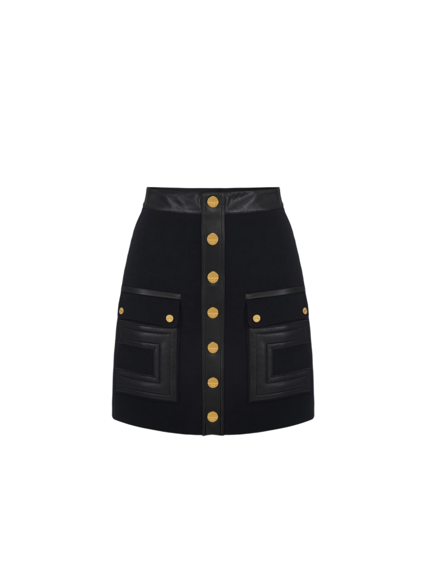 Elisabetta Franchi gonna corta con dettagli logati nero GO12057E2 110 ELISABETTA FRANCHI 