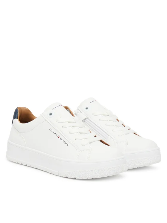 Tommy Hilfiger sneakers bambino in ecopelle bianco T3X9-34091-1355 X336 Tommy Hilfiger 