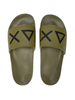 Sun68 ciabatte slippers con logo verde militare