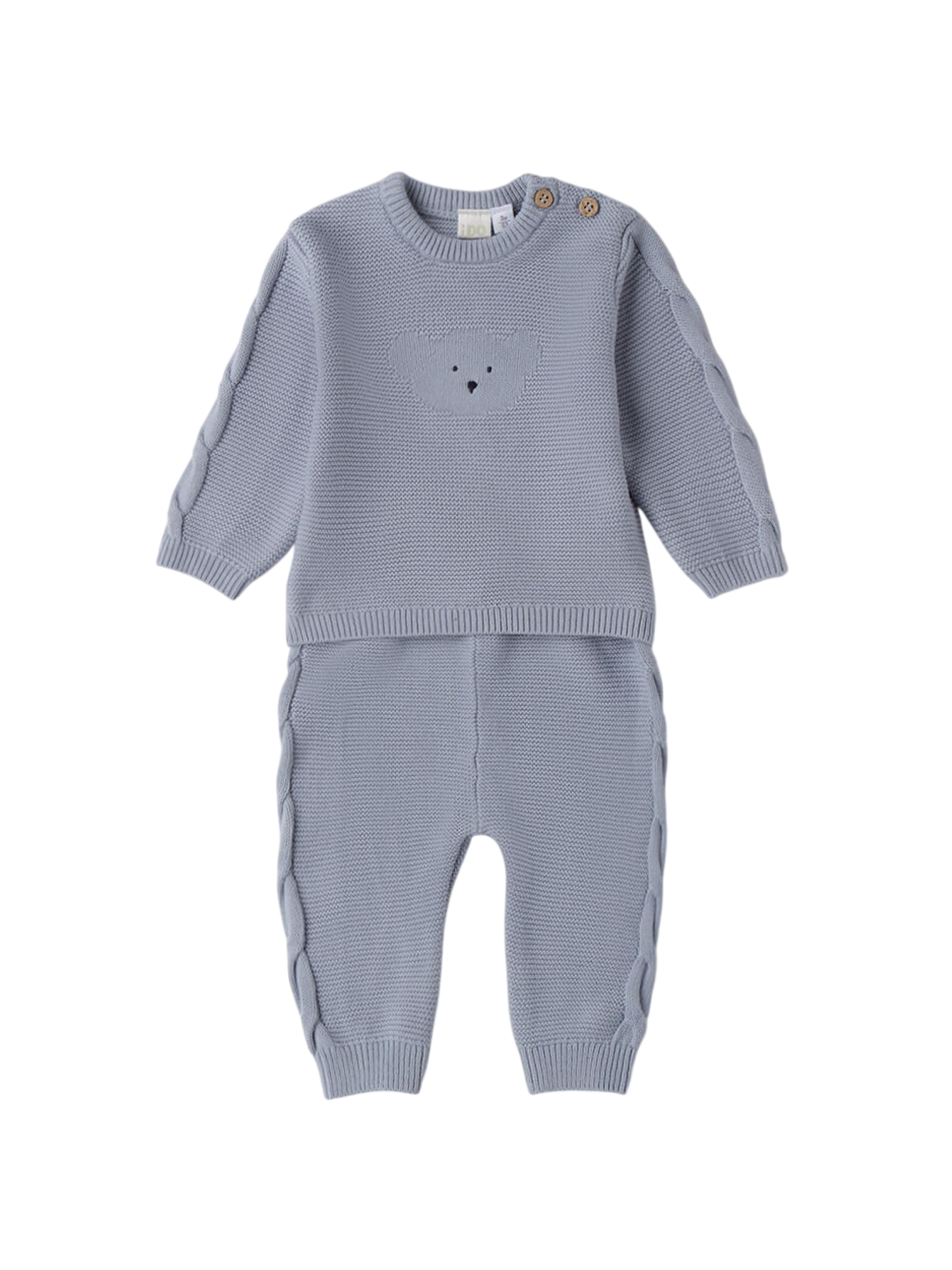 iDo tutina in maglia neonato blu avion 4F006 3825 iDO 