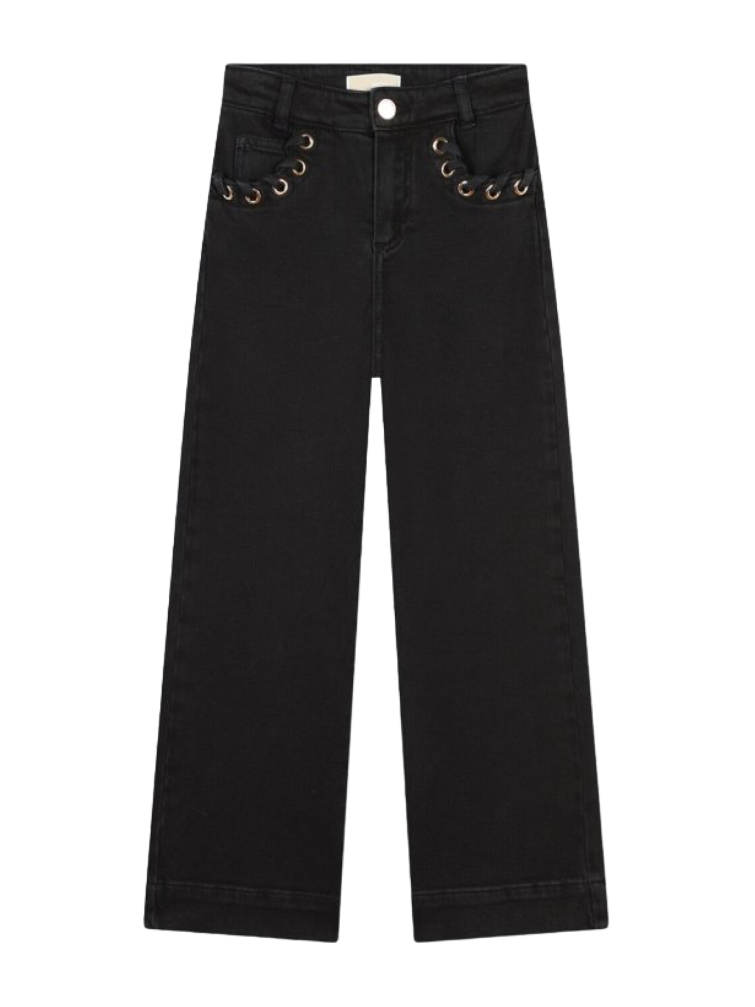 Michael Kors jeans gamba larga con occhielli lavaggio nero R30182 DENIM SCURO MICHAEL KORS 