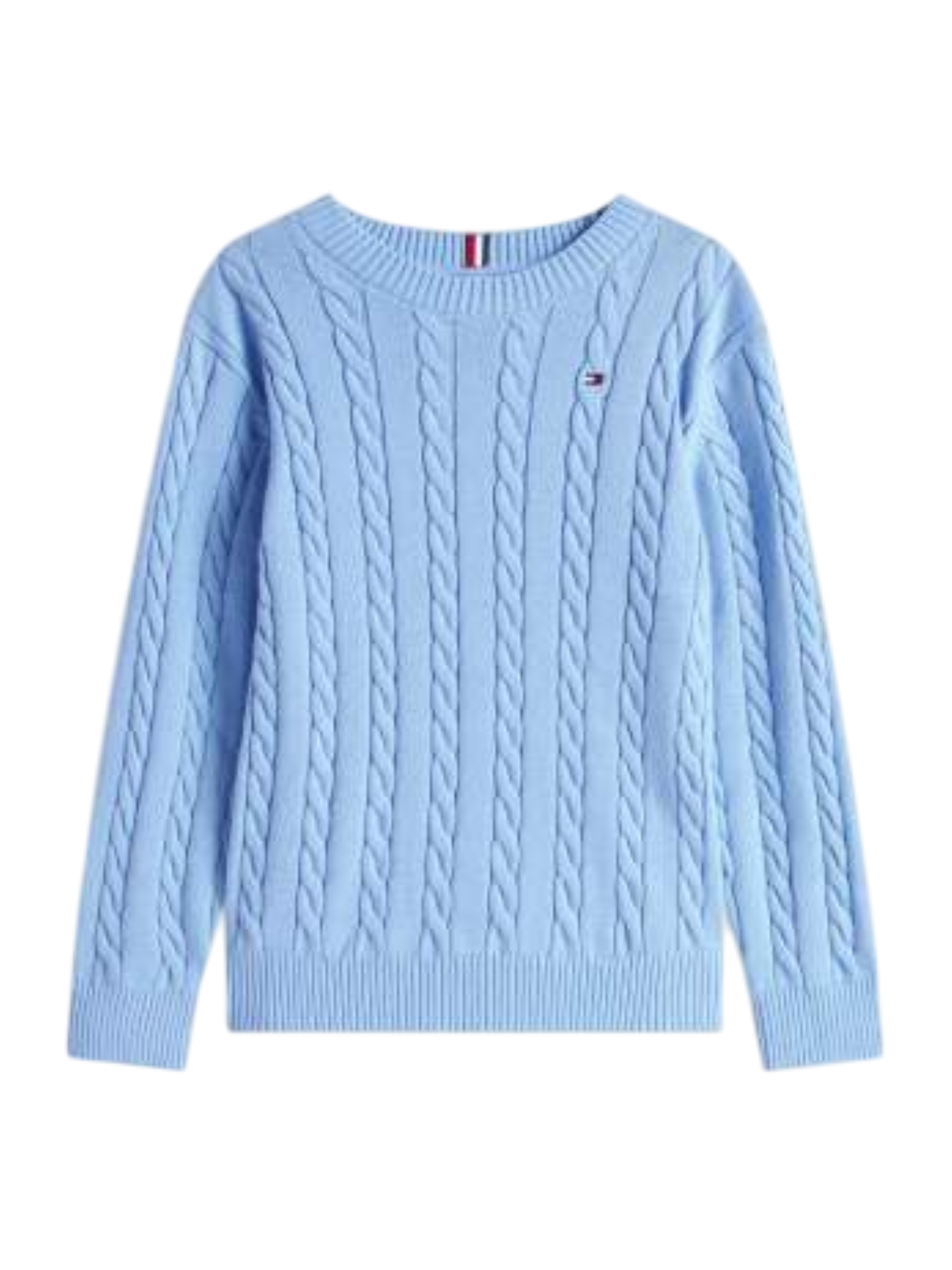 Tommy Hilfiger maglia con trecce azzurro KB0KB09753 C14 Tommy Hilfiger 