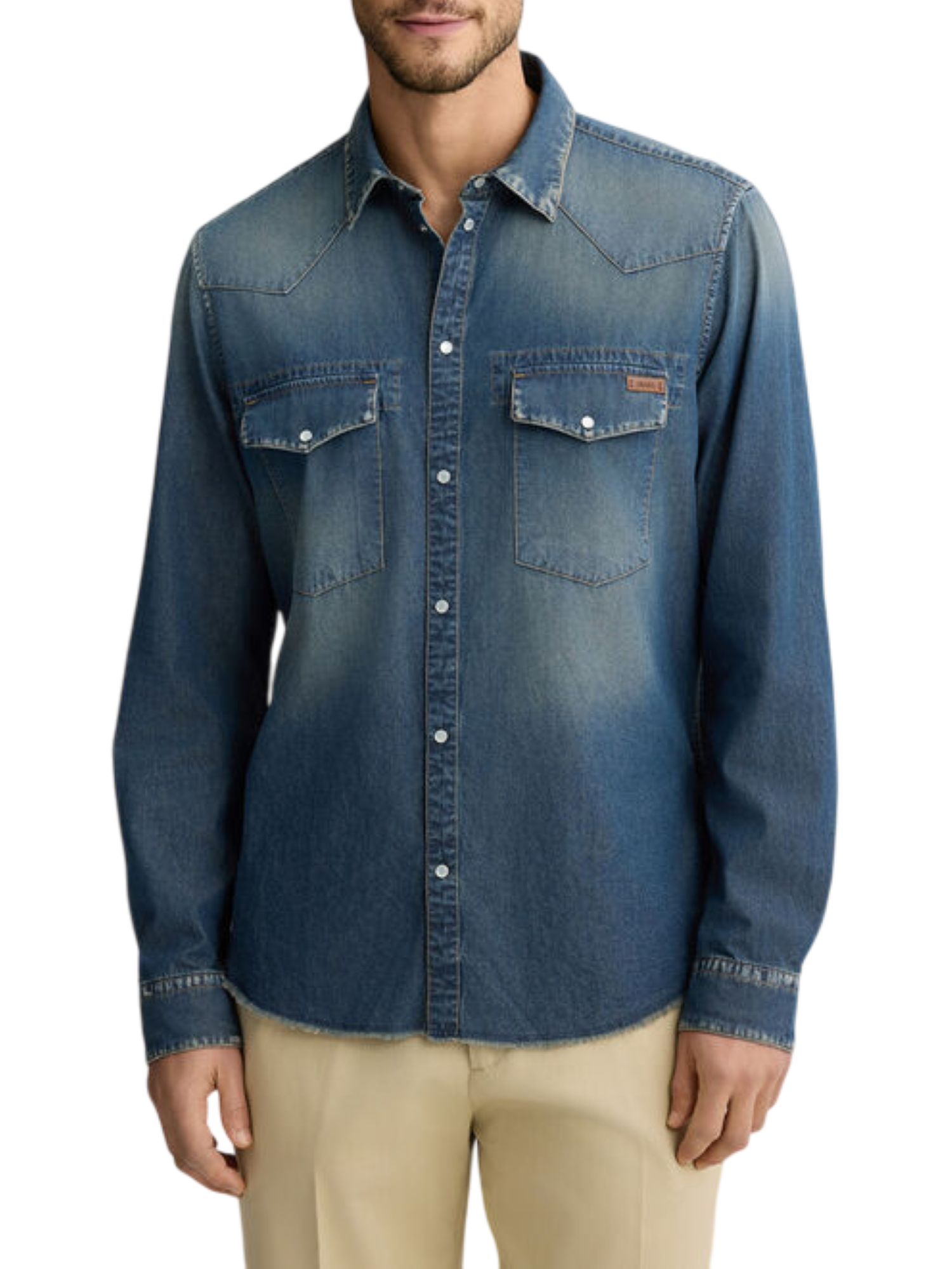 Liu Jo camicia di jeans manica lunga lavaggio blu medio QA5294D0256 78882 LIU JO 