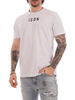 Icon T-shirt uomo manica corta con logo bianco nero