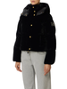 Elisabetta Franchi giubbino imbottito crop in velluto nero