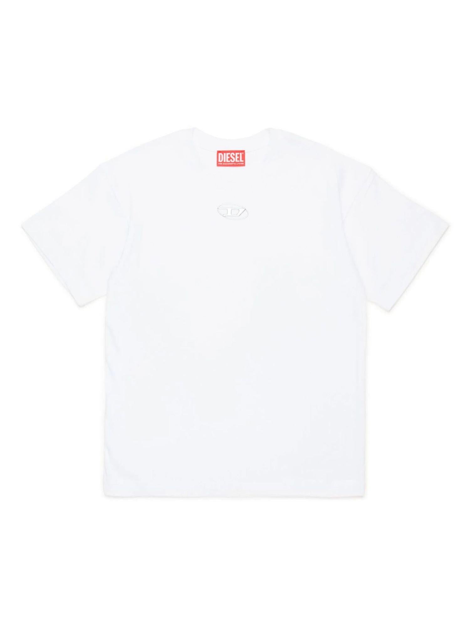 Diesel T-shirt manica corta Tmarcus con logo iconico bianco J02022-00YI9 K100 DIESEL 