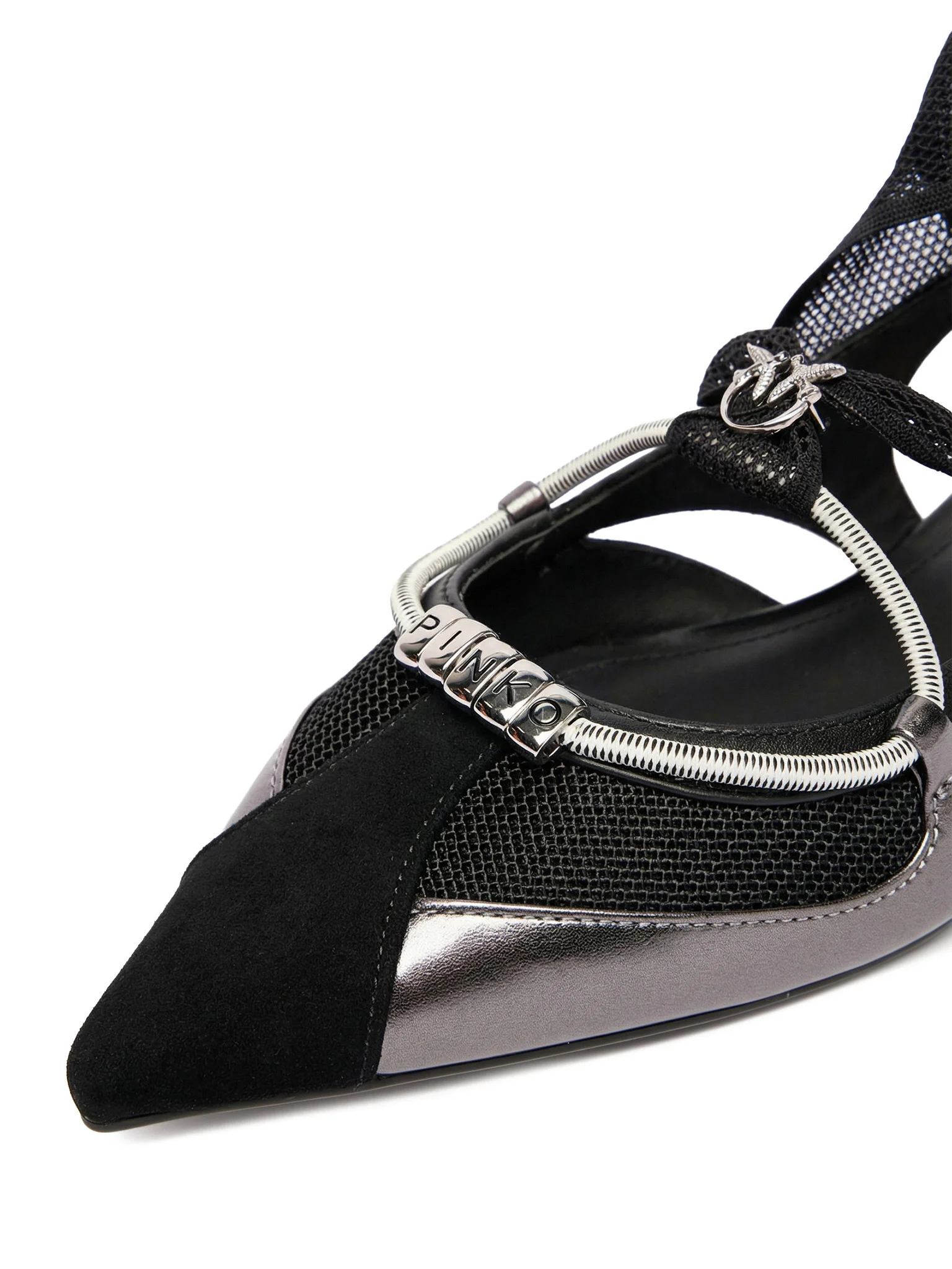 Pinko ballerine slingback a punta Gianira con lacci nero SD0547P003 Z99 PINKO 